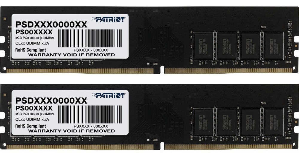 ����������� ������ 32Gb DDR4 3200MHz Patriot Signature (PSD432G3200K) (2x16Gb KIT)(retail)