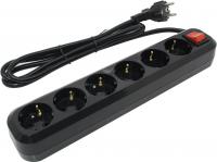 Сетевой фильтр 5bites SP6B-318 ( 6 розеток ), 1.8 м, Black 