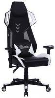 Кресло игровое Cactus CS-CHR-090BLW черный/белый эко.кожа пластик