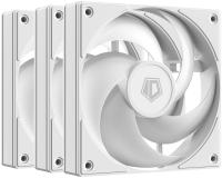 Вентилятор ID-COOLING AS-120-W TRIO (3 in 1) 120x120x25мм (PWM, резиновые углы, белый, 300-2000об/мин, супертихий)  BOX