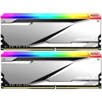 ����������� ������ DIMM Netac Z RGB DDR5 32Gb (16Gbx2) 7600Mhz PC-60800 CL36 (36-46-46-122) 1.4V Silver (NTZED5P76DP-32S)