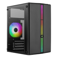 ������ MiniTower AeroCool EVO Mini-G-BK-v1 (mATX, USB3x1, USB2x2, 120mm RGB fan, ��� ��) (4711099472352)