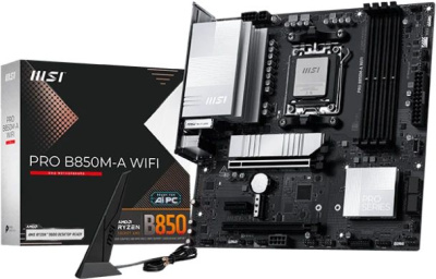 ����������� ����� MSI PRO B850M-A WIFI, SocketAM5, AMD B850, mATX, Ret