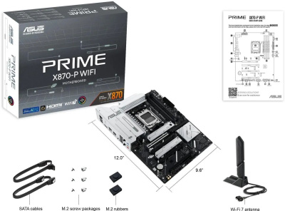 ����������� ����� ASUS PRIME X870-P WIFI, SocketAM5, AMD X870, ATX, 90MB1IS0-M0EAY0 Ret