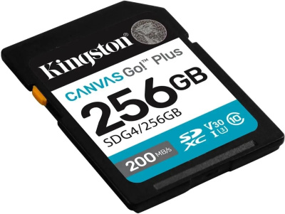 ���� ����� SDXC 256GB Kingston SDG4/256GB Canvas Go! Plus V30 + adapter