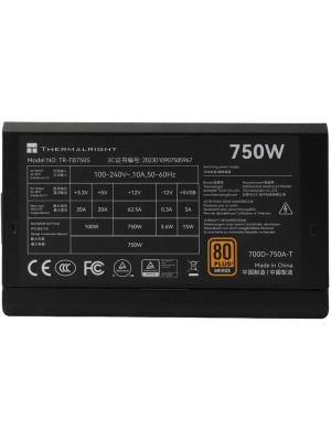 ���� ������� 750W Thermalright TR-TB750S Power Supply 750W 80+ Bronze