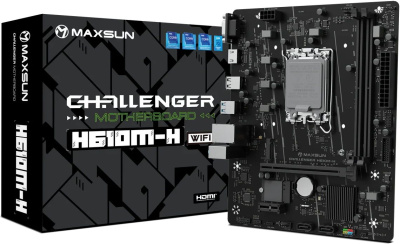 ����������� ����� Maxsun Challenger H610M-H WIFI, H610, LGA1700, mATX, Ret 6940709662359 