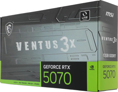 ���������� MSI NVIDIA GeForce RTX 5070 Ventus 3X 12Gb (RTX 5070 12G VENTUS 3X)