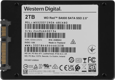 ������������� ���������� SSD Western Digital 2.5" 2TB Red SA500 NAS 3D NAND WDS200T2R0A SATA-III (TLC)