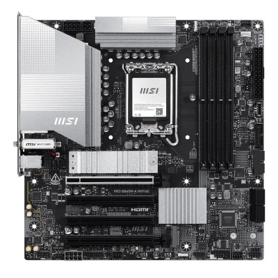 ����������� ����� MSI PRO B860M-A WIFI6E, Socket LGA 1851, Intel B860, mATX, Ret