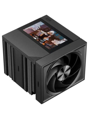 ����� ��� ���������� PCCooler RZ820 Display BK (290W, 4-pin PWM, LED, 169mm, Al/Cu, 8x6mm, 1x140mm + 1x150mm, 71.9/78.7CFM, 27.1/35.8dBA, 1500/2500RPM, S: 1851/1700/1200/115X/20XX, AM5/AM4, black)