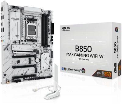 ����������� ����� ASUS B850 MAX GAMING WIFI W , SocketAM5, AMD B850, ATX, Ret 90MB1M10-M0EAY0