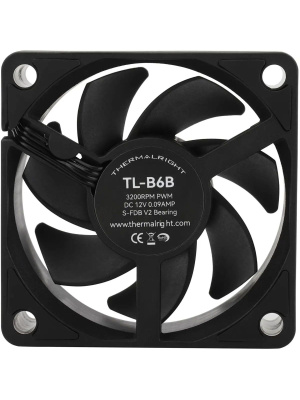 ����� ��� ������� Thermalright TL-B6B (60x60x25mm, 4-pin PWM, 16.17CFM, 20.17dBA, 3200RPM, Black)