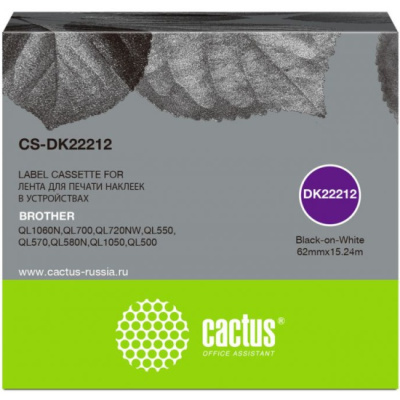 �������� ��������� Cactus CS-DK22212 ������ ��� Brother P-touch QL-500, QL-550, QL-700, QL-800