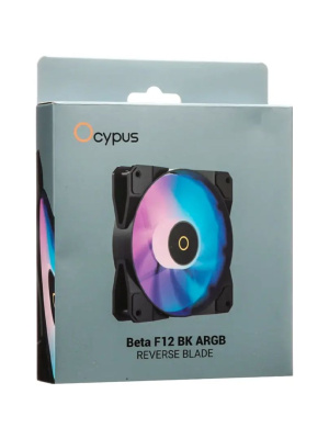 ���������� ��� ������� Ocypus Beta F12 BK ARGB REVERSE BLADE, 120x120x25mm, 3-PIN, 800-1600 RPM, 29 DBA MAX, HYDRO BEARING
