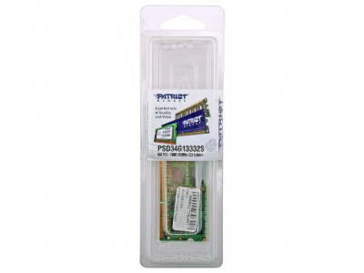 ����������� ������ ��� ��������� SO-DDR3 4Gb PC10600 1333MHz Patriot 