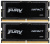 ����������� ������ 32Gb DDR5 4800MHz Kingston Fury Impact SO-DIMM (KF548S38IBK2-32) 2x16Gb KIT