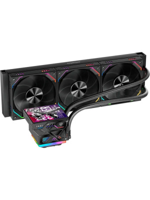 ������� �������� ���������� 1STPLAYER F.A.S.T. FT-360 Black / 3x120mm ARGB fans, 300W TDP, 3.95" LCD screen / FT-360-BK