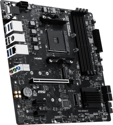 ����������� ����� MSI PRO B550M-P, Socket AM4, AMD B550, mATX, Ret