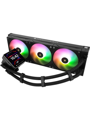������� �������� ���������� Thermalright Grand Vision 360 ARGB Soc-AM5/AM4/1151/1200/2066/2011/1700 ������ 4-pin 29.6dB Al LCD Ret (G-VISION-360-BL-ARGB)