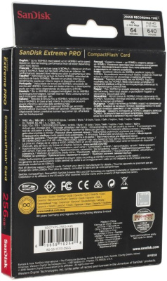 ����� ������ Sandisk Extreme Pro CompactFlash 256Gb (160/140 Mb/s)