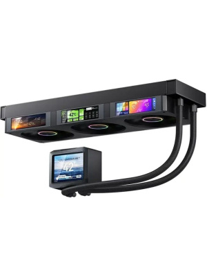 ������� ����������� ���������� JONSBO TF3-360SCB Black (320W, 360mm, LED, Black, ARGB/ Fans: 3x120mm, 62.4CFM, 37.3dBA, 2400RPM/ Pump height 63mm, 30dBA, 2500RPM, Rad thickness 27mm/ S: 1851, 1700, 1200, 115X, 2011, 1366, AM5, AM4)