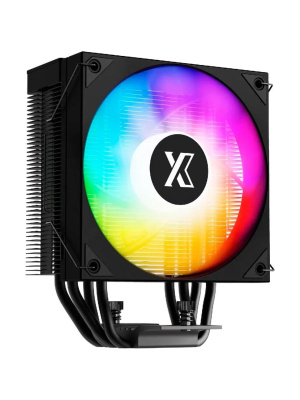 ����� XASTRA AR400 ARGB BK LGA1851/1700/1200/115X/AM5/AM4 (TDP 220W, 4 ����.������ , PWM FAN ARGB 120mm , top cover with ARGB led,  black heatsink ) RET