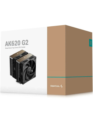 ����� DEEPCOOL AK620 G2 LGA1851/1700/1200/115X/AM5/AM4 (8��/���, TDP 260W, PWM, DUAL Fan 120mm, 6 ����. ������, Copper Base, Wood-grain top cover, ������) RET (R-AK620G2-BKNNMN-GJD)