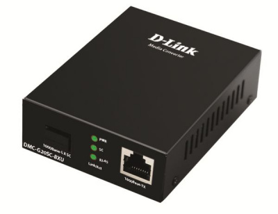 WDM �������������� D-Link DMC-G20SC-BXU � 1 ������ 100/1000Base-T � 1 ������ 1000Base-LX � �������� SC (�x: 1310 ��; Rx: 1550 ��) ��� ������������ ����������� ������ (�� 20 ��)