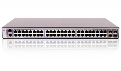 ���������� Extreme Networks 210-48t-GE4 (16570), 48 ������ 10/100/1000BASE-T, 4 ��������� ����� 1GbE SFP, 1 ������������� ���� ������� ����������� ����, ���������� L2 �� ������������ ����������, 1 ���� ������� ��� ���������� ������