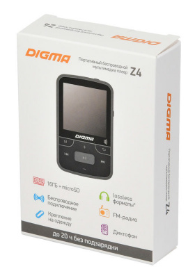 ����� Hi-Fi Flash Digma Z4 BT 16Gb ������/1.5"/FM/microSDHC/clip