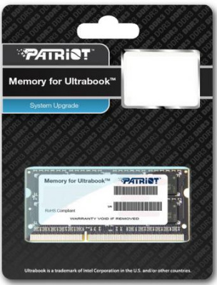 ����������� ������ ��� ��������� SO-DDR3 4Gb PC12800 1600MHz Patriot PSD34G1600L2S