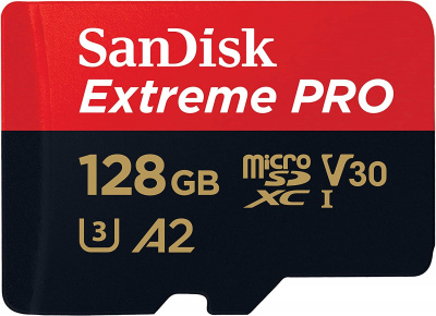����� ������ micro SDXC 128Gb Sandisk Extreme Pro UHS-I U3 V30 A2 + ADP (200/90 MB/s)