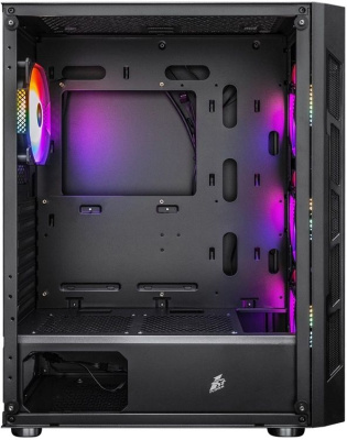 ������ 1STPLAYER FIREBASE XP Black  ATX  4x120mm LED fans  XP-BK-4F1