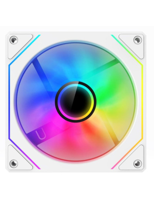 ���������� DEEPCOOL CG530 FAN WH 120x120x25�� (PWM, ARGB, �����, 800-1600��/���) Bulk