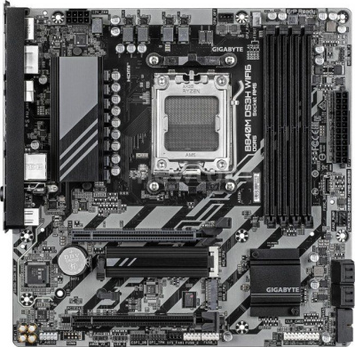 ����������� ����� Gigabyte B840M DS3H WIFI6, Socket AM5, AMD B840, mATX, Ret