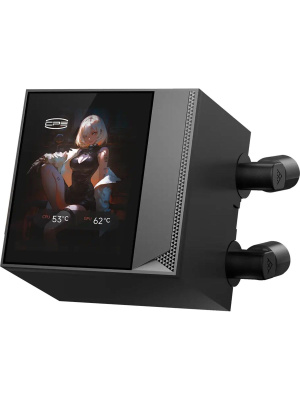 ������� ���������� PCCooler DC360 Pro ARGB Display BK (310W, 360mm, LED, Black, ARGB/ Fans: 3x120mm, 90.56CFM, 39.8dBA, 2500RPM/ Pump height 65mm, 15dBA, 2600RPM, Rad thickness 27mm/ S: 1851, 1700, 1200, 115X, AM5, AM4)