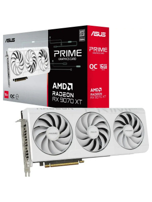 ���������� ASUS PRIME-RX9070XT-O16G-WHITE//RX9070XT HDMI DP*3 16G D6; 90YV0L75-M0NA00