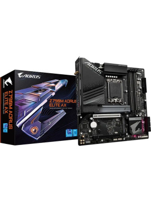 ����������� ����� Gigabyte Z790M AORUS ELITE AX Soc-1700 Intel Z790 4xDDR5 mATX AC`97 8ch(7.1) 2.5Gg RAID+HDMI+DP