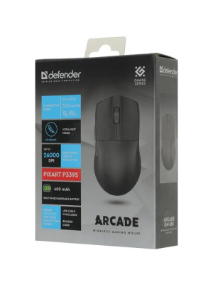 ���� ������������ DEFENDER Arcade GM-381 Bluetooth/2.4G/��������� 1.5� ������� ���������� 5+��.������ �� 26000dpi ���.400mAh ������ 52381