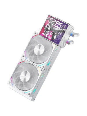 ������� �������� ���������� 1STPLAYER F.A.S.T. FT-240 White / 2x120mm ARGB fans, 250W TDP, 3.95" LCD screen / FT-240-WH