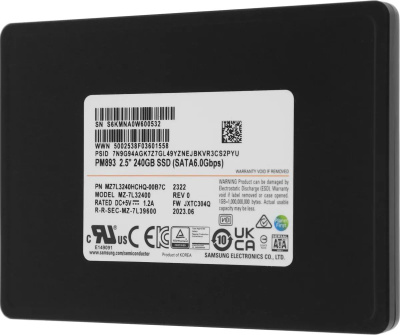 ���������� SSD Samsung SATA-III 240GB MZ7L3240HCHQ-00B7C PM893 2.5" 1 DWPD