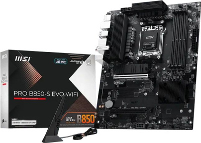 ����������� ����� MSI PRO B850-S EVO WIFI, Socket AM5, AMD B850, ATX, Ret