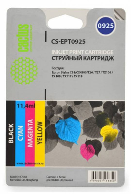 �������� �������� Cactus CS-EPT0925 ������/�������/���������/������ ����� ����. ��� Epson Stylus C91