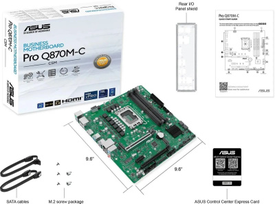 ����������� ����� ASUS PRO Q870M-C-CSM, Socket-1851, Intel Q870, mATX, Ret 90MB1KEP-M0EAYC