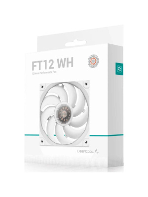 ���������� DEEPCOOL FT12 WH 120x120x25�� (PWM, White LED, �����, 500-2150��/���) Color BOX