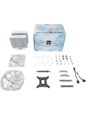 ����� Thermalright Frost Commander 140 White LGA115X/1200/1700/2011/-3/2066/AM4/AM5 (Dual Tower, 120mm + 140mm PWM Fan, ������ ���������, 5 ����. ������ 8��) / TRFC140W