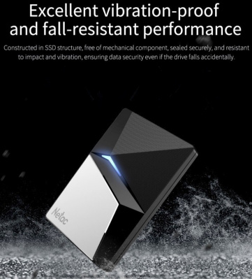 SSD External Netac 240Gb Z7S <NT01Z7S-240G-32BK> (USB3.2, up to 550/480MBs, 89�60�11.5mm, Aluminium+Steel+Plastic)