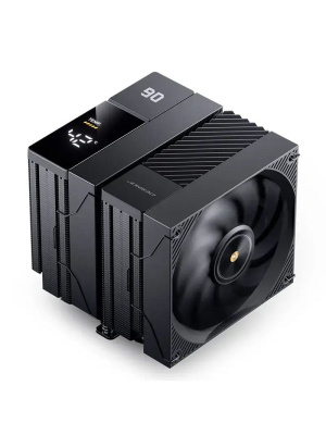 ����� JONSBO CC90 Black LGA1851/1700/1200/115X/AM5/AM4 (TDP 285W, PWM, 130mm Black Fan + 120mm Black Fan, 6 �������� ������, ������ ����, 4-pin) Retail