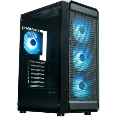 ������ XASTRA  A403 4ARGB Black ATX/Mesh/ tempered glass / 4x120mm ARGB PWM fans/ A403-4FC12A